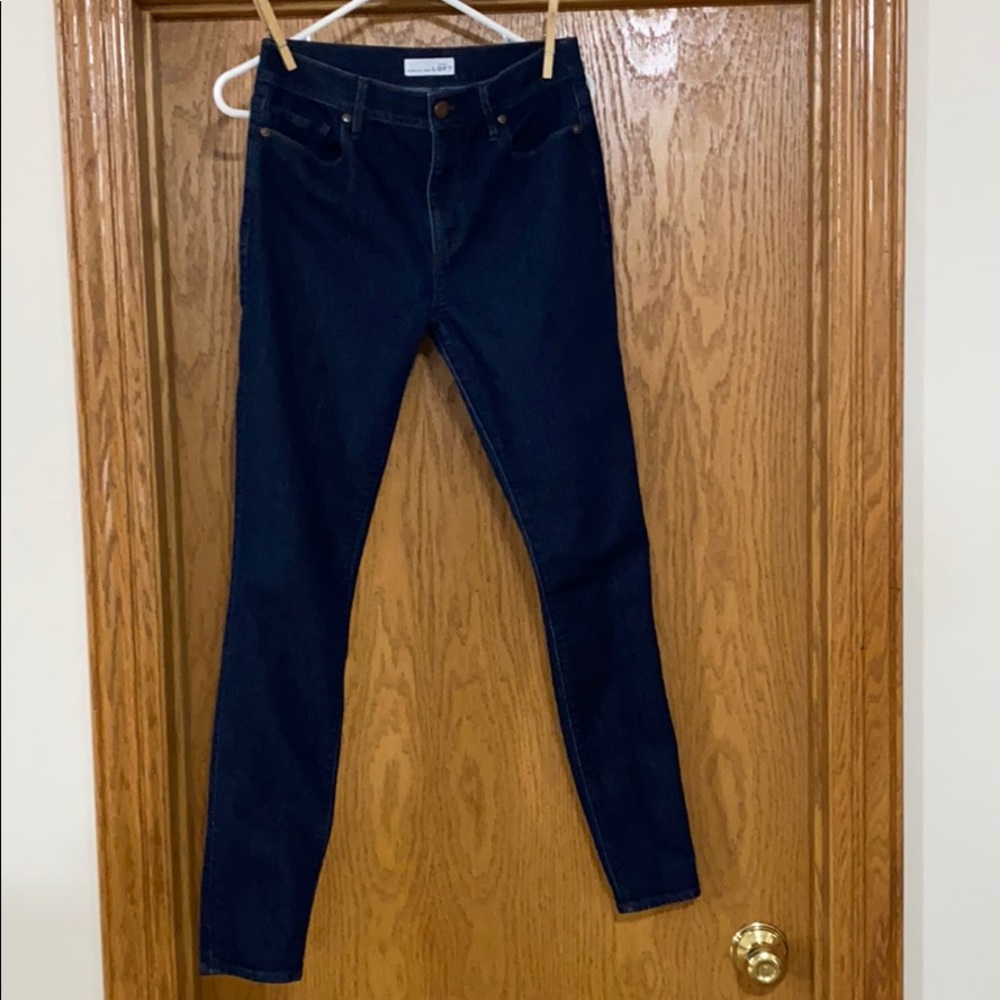 LOFT Modern High Waist Skinny Ankle Jeans